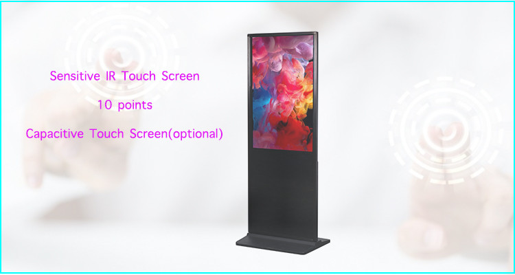 Large Size Floor Standing Lcd Advertising Player Interactive Kiosk Touch Screen