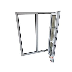 Tilt And Turn Flush Upvc Balcony Windows Double Glazed