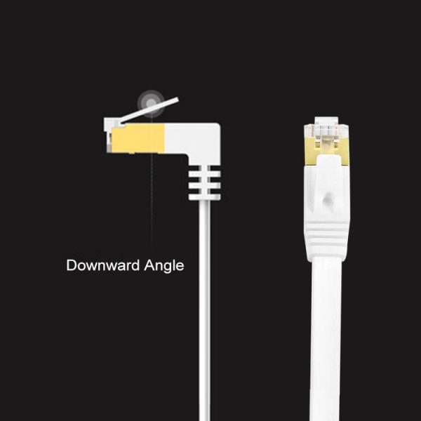 Quality Stable White Flat Cat6 Ethernet Cable , Practical Gigabit Ethernet Cord for sale