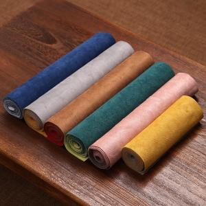 China Sueded fabric Placemat/Customized Table Mats / Placemats for Tea table, Coffee table Two tone Fluorescent+Dark Green on sale