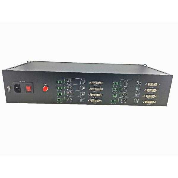 8 channel uncompressed DVI forward video to fiber converter + 8 ch RS232+ 8 channel audio
