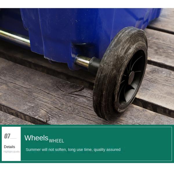 Eco Mobile Garbage Bin 240L HDPE 660L Garbage Bin For Public Place