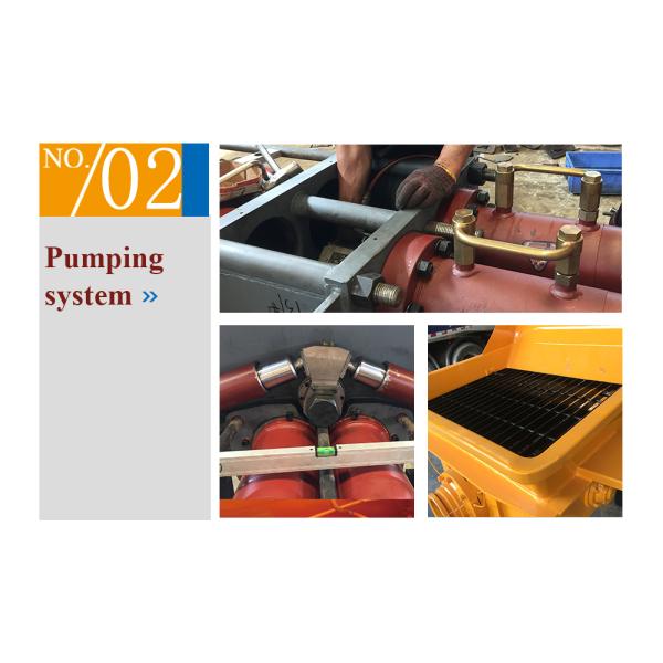 BANGBO 80m3/H Mini Concrete Pump Machine , Concrete Pump Mixer Red