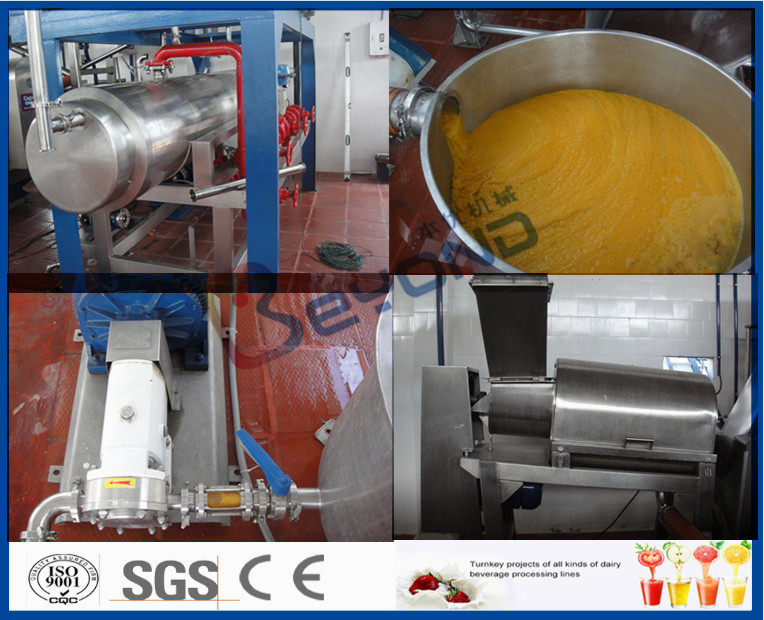 PLC Control Mango Processing Plant Mango Pulp Processing Machine 380V 50Hz