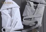 Customized Size Egyptian White Cotton Bathrobe Towel Fabric Cut Velvet Style