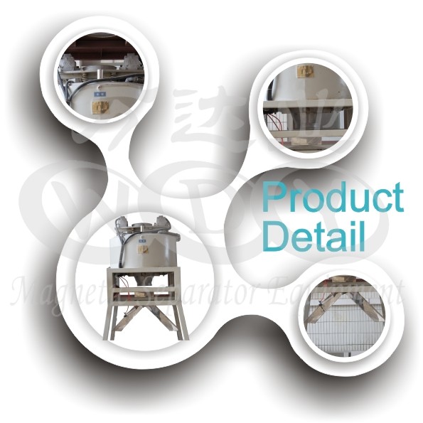 Siliver Magnetic Iron Ore Separator With Machanical Vibrating Equipment