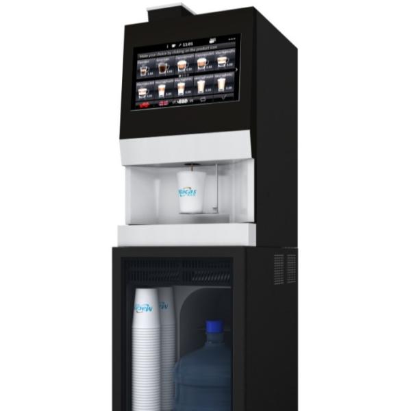 Quality 10 Flavor Tabletop Bean To Cup Coffee Vending Machine With 3 Canisters for sale