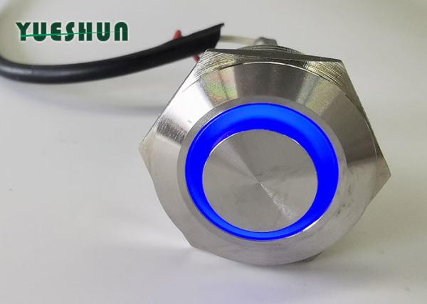 Quality IP67 Miniature Illuminated Push Button Switch Stainless Steel Body High Power Efficiency for sale