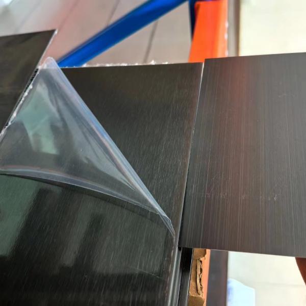 Antifingerprint 201 304 Stainless Steel Sheet Black Hair-Brushed Surface 1.0*1220*2440mm Sandblasting