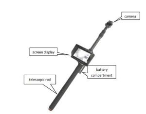 12v Infrared Chassis Search Camera 16g Under Vehicle Surveillance System