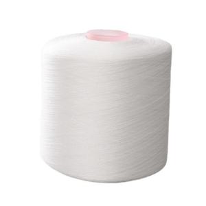 China Raw White 402 502 20s Polyester Spun Yarn For Sewing Thread / 100% Spun Polyester Yarn on sale
