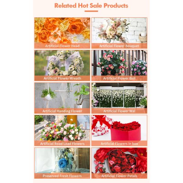 Artificial Bendable Flowers Garland Silk Rose Vine Wall Decoration Backdrop 7