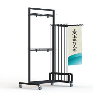 China Advertising Sign Flag Metal Display Stand 12 Yard Floor Standing on sale