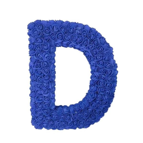 2020 New Product 35cm PE Rose Flower Letter For Wedding Decoration A-Z Rose Letter