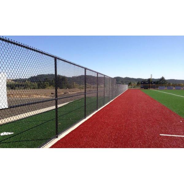 Black chain link fence for school playing fields.