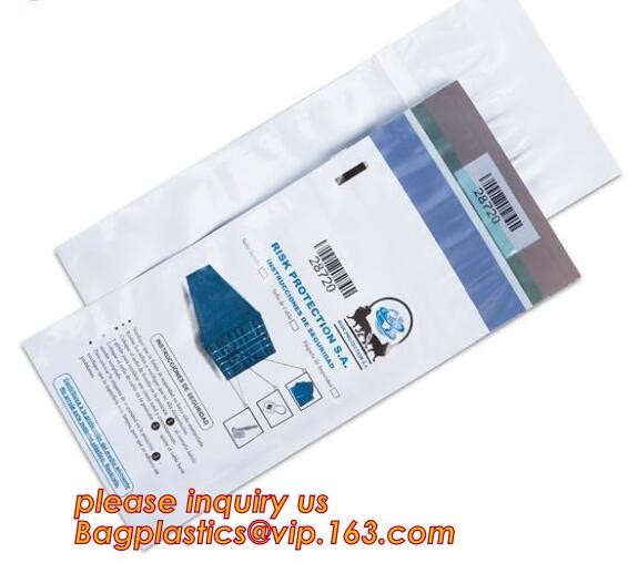 money locking security bag courier plastic bag, plastic self adhesive evidence bag/security bag, Temper-Evident Bags, De