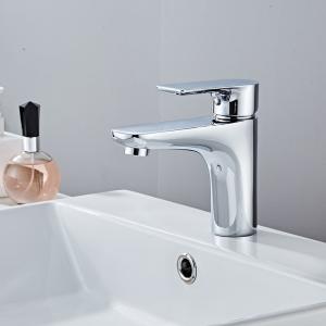 Brass Single Hole Single Handle Basin Mixer Tap in Chrome
