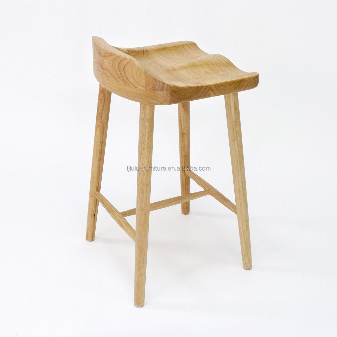 Solid Wood Bar Chair for Home Bar and Home Furniture in Nordic Style Mail Packing Y