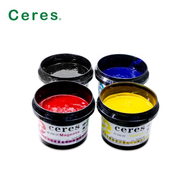 Quality Vivid Spot Color UV Offset Ink 1 Kg Can High Speed Pantone Printing Ink for sale
