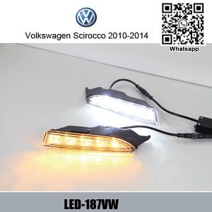 China VW Scirocco DRL turn signal LED Daytime Running Lights Car drive daylight on sale
