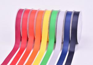 Buy cheap Woven single side grosgrain silk Polyester fabric color thermal printed printing satin ribbon product