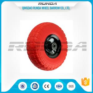 China Tool Cart PU Foam Wheel Offset Hub , PU Trolley heels 136kg Max Loading on sale