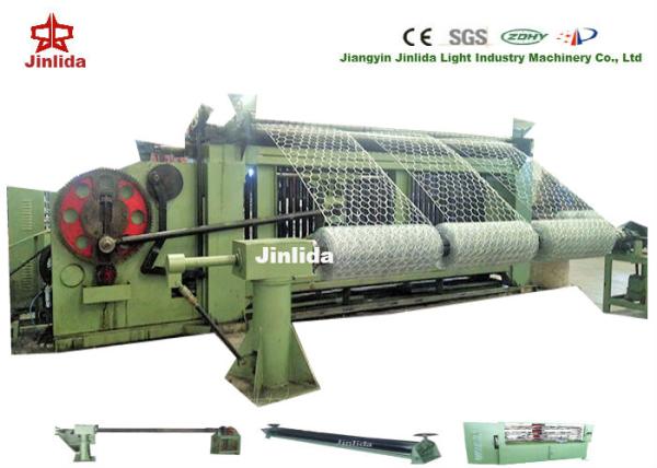 Quality 5000mm 30kw Gabion Mesh Machine PLC Control 100*120mm Hexagonal Wire Mesh for sale
