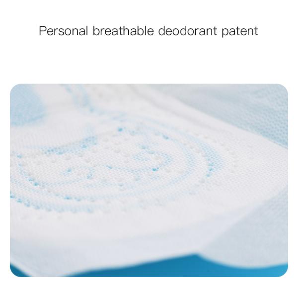 Negative Ion Organic Cotton Women Pads with Intertek Certificate and Winged Design