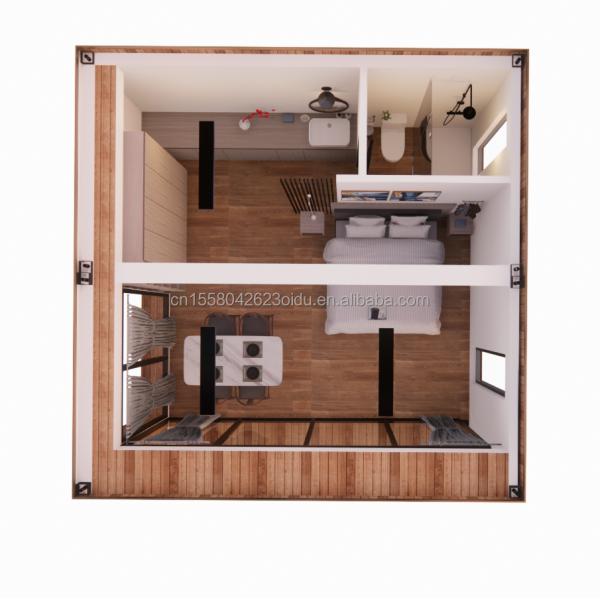Sunshine House Container Prefabricated Wooden Glass House with Customized Color and 40 Foot Container House