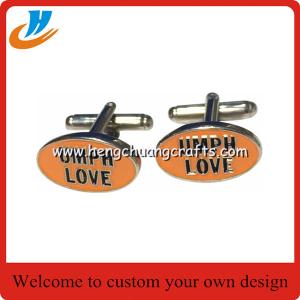 China Custom metal cuff links/tie clip cufflinks with customer cufflink design on sale