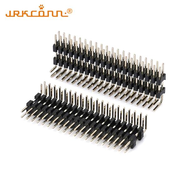 Quality 2x20 Pin Header 2.54mm Pin Header Board To Board Connectors Black PA6T for sale