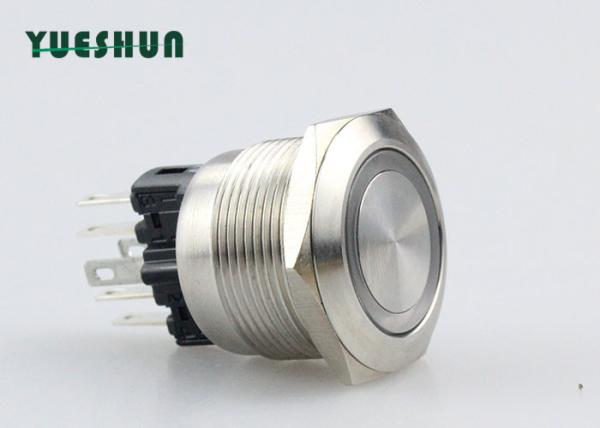 Illuminated Momentary Push Button Switch , Flat Style Push Button Momentary