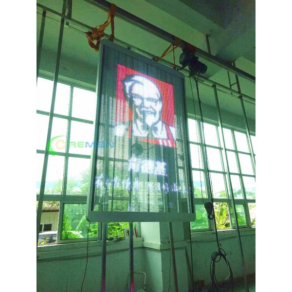 Full Color Transparent LED Video Wall Advertising Stage Performance On Building Wall