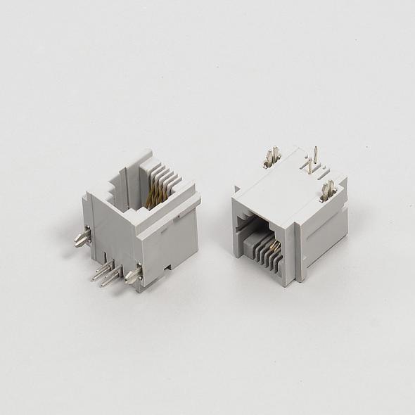 Quality Single Female Ethernet Electronic Connectors , Phosphor Bronze Internet Cable Connector for sale