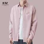 LCBZ Custom Color Oversized Mens Shirt Jacket in Heavy Cotton for Casual Autumn