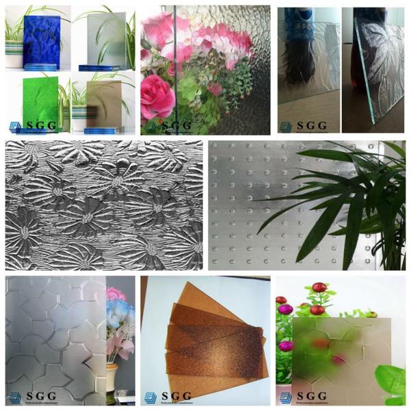 high quality Nashiji pattern tempered glass