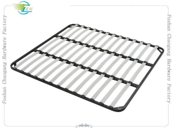 Quality Welded Metal Slatted Bed Base Framework , Basic Wood Slat Bed Frame for sale