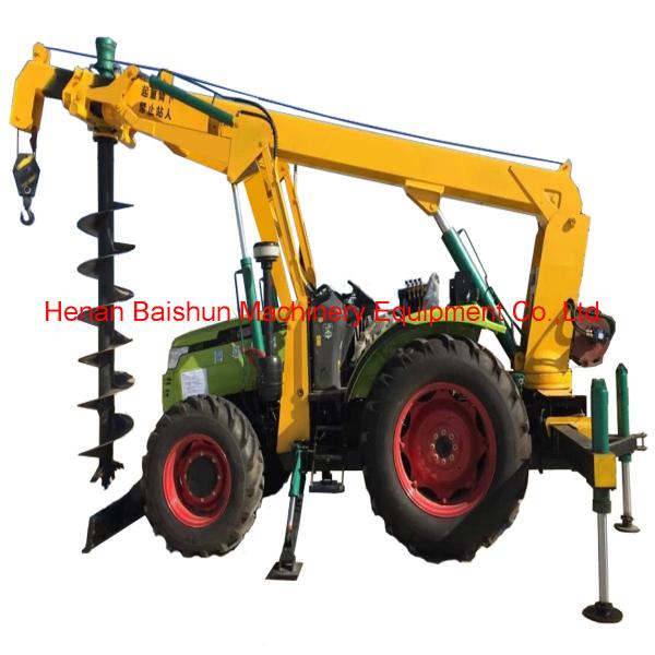 Quality Custom tractor mounted post hole digger machine for telegraph pole installation for sale