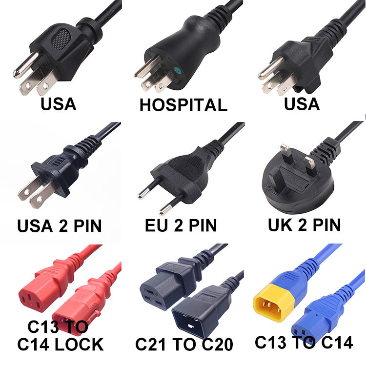 IEC Power Extension Cable , C19 To C20 UL Listed Power Cable