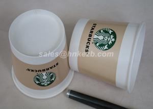Starbucks Ice Cream Paper Cups , Paper Ice Cream Cups With Lids For Frozen Yogurt