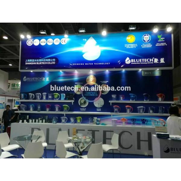 Activated Carbon / Resin / Alkaline Bluetech Water Filter , Water Purifier Pitcher Portable