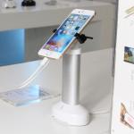 COMER table mounted Mobile phone cable lock holder for retail display, with