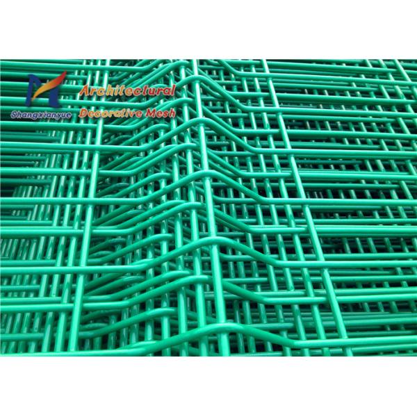 Yellow Metal Wire Mesh Fence 50mm 200mm 3d Curved Backyard Peach Post