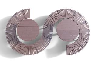 Curved S Shaped Picnic Table And Bench Set With Hot Dip Galvanized Finish