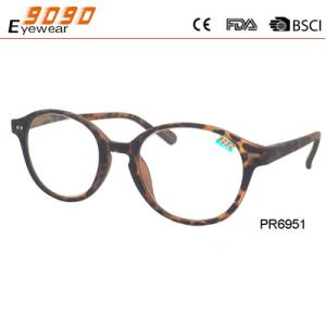 Fashionable round reading glasses,power range +1.0 to +4.00,Avaiable in various colors.