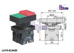 660V Square Illuminated Push Button Switch Red Green LEC60947-5-1 Standard