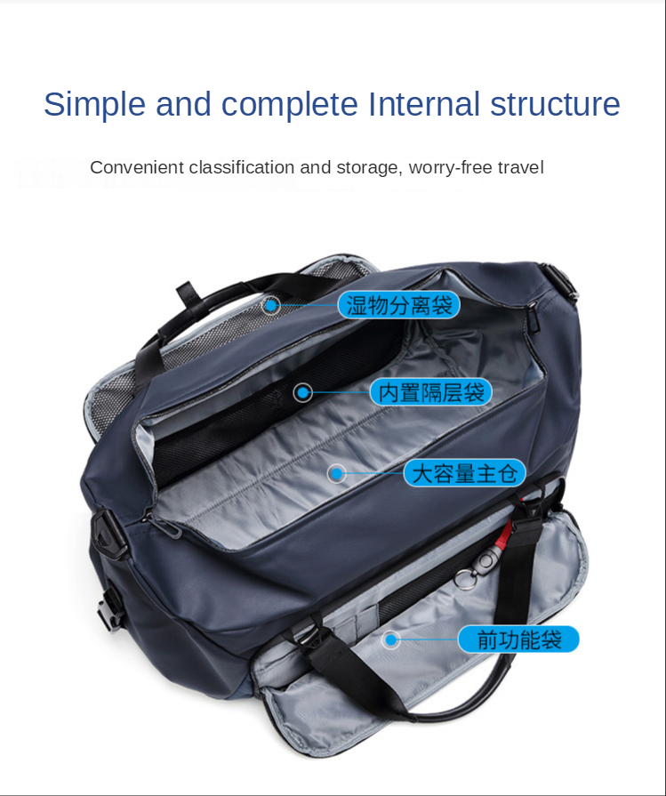 Waterproof Softback Outdoor Duffle Bag With Shoe Compartment 29L
