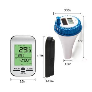 Portable Solar Pool Thermometer With Data Logger Outdoor Temperature Range -40 To 60 °C