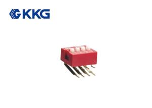 25mA 3 Position Dip Switch , 6 Pin Dip Switch PBT Plastic Base 5,000 Cycles