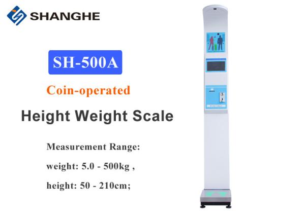 Quality Pharmacy BMI Coin Operated Weighing Scales With 10.1 Inch LCD HD Display for sale